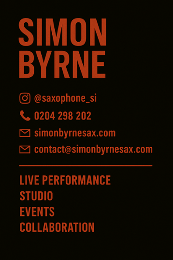 Saxophonist Weddings Events Recording